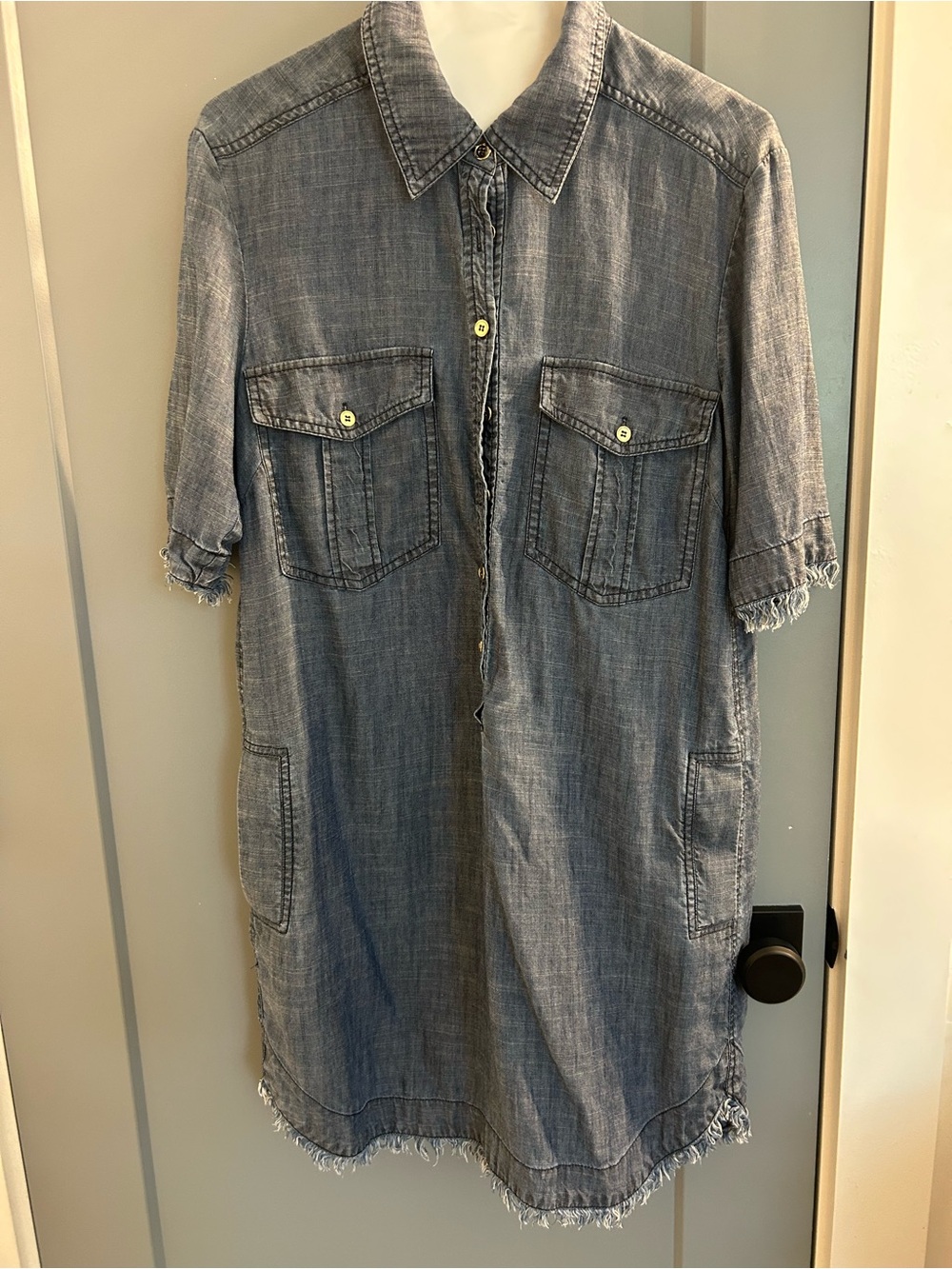 Trina Turk Denim Shirt Dress - Blue